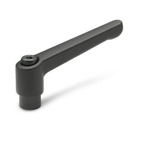 Otto Ganter Adjustable Hand Lever Zinc Die Casting Bushing Steel, GN 300